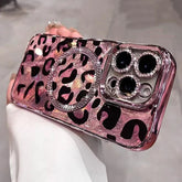 Laser Leopard Glitter Magnetic Phone Case